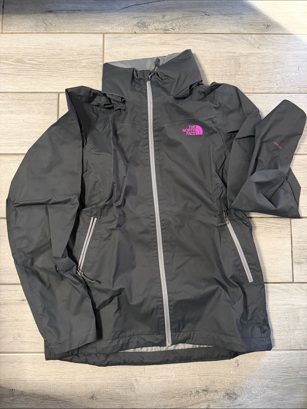 The North Face Women's Black Jacket with Pink Logo